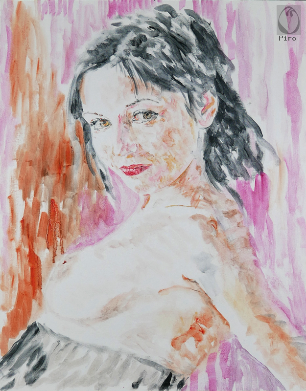 oil on paper - olio su carta di Piro